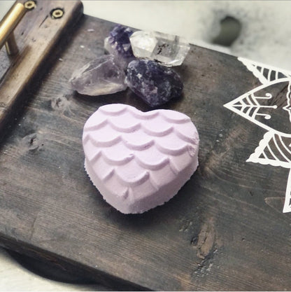 Lavender Siren Mermaid Heart Bath Bomb - Hotsy Totsy Haus