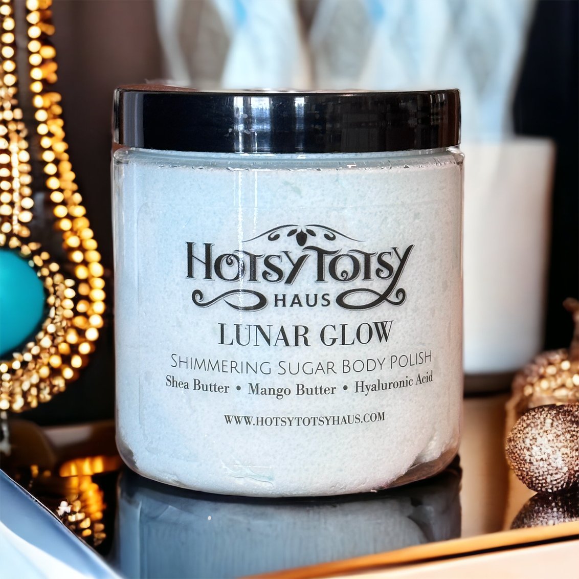 Lunar Glow Shimmering Sugar Body Polish with Hyaluronic Acid - Hotsy Totsy Haus