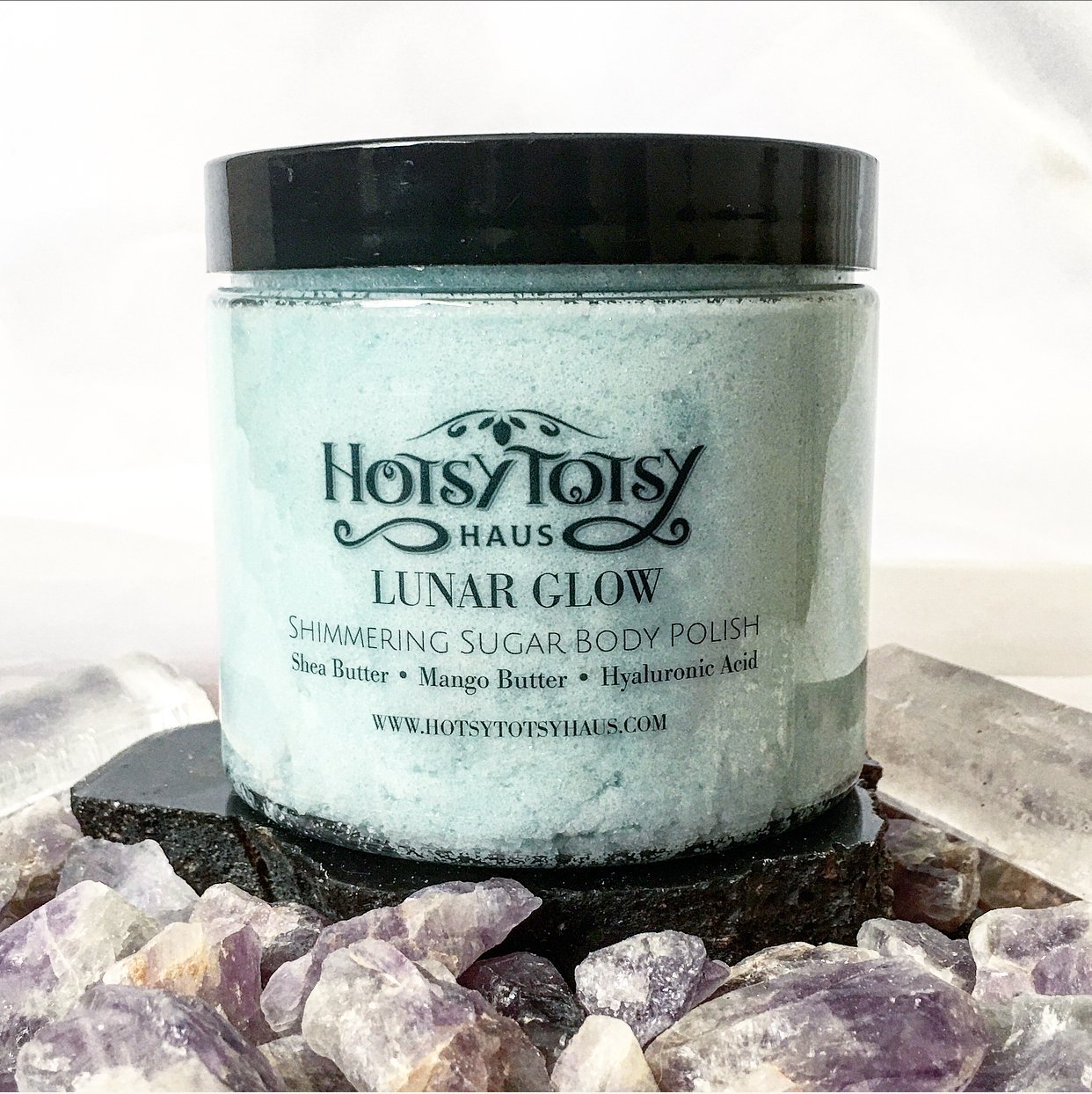 Lunar Glow Shimmering Sugar Body Polish with Hyaluronic Acid - Hotsy Totsy Haus