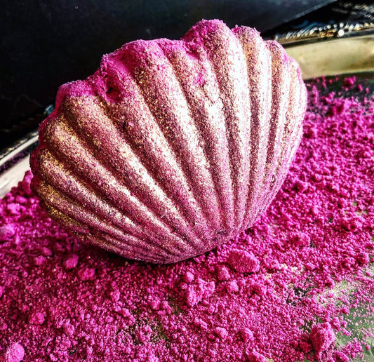 Rose, Milk, and Honey Mermaid Shell Bath Bomb - Hotsy Totsy Haus